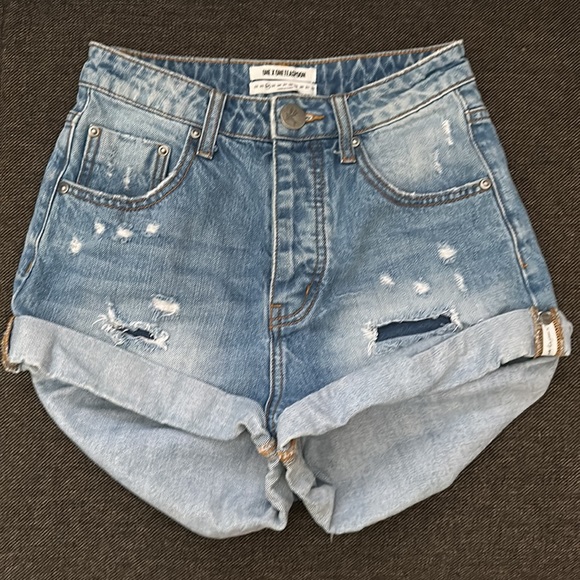 One Teaspoon High Waist Bandits Surf Cowboy Short - Picture 2 of 12